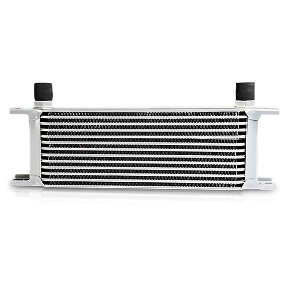 CROSSDESIGN Universal Aluminum Engine Transmission Oil Cooler Silver
