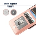 thumbnail image 4 of Entronix Slim Wallet Case for iPhone 17, 6 Slot Card Holder Kickstand Flip Cover, Pink, 4 of 6