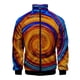 thumbnail image 4 of Chaqueta con cuello alto y estampado 3D de espirales de colores, abrigo de moda para primavera y otoño, chaquetas de gran tamaño con cremallera, ropa de abrigo para hombre, 4 of 5