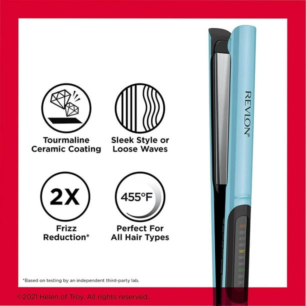 PLANCHA ALACIADORA REVLON RVST2205 CERÁMICA azul Bodega