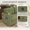 thumbnail image 5 of Leumius 68" Modern Sectional Sofa,3 Seater Sofa with USB Charging,Storage Chaise & Cup Holder,Chenille Sofa Couch for Living Room,Apartment,Olive, 5 of 8