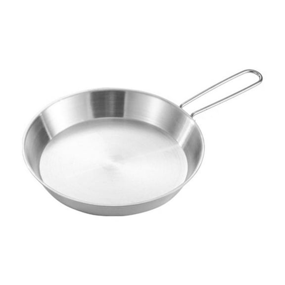 304 Stainless Steel Folding Skillets Portable Nonstick Frying Pans with Removable Handle Practical Kitchen Cookware