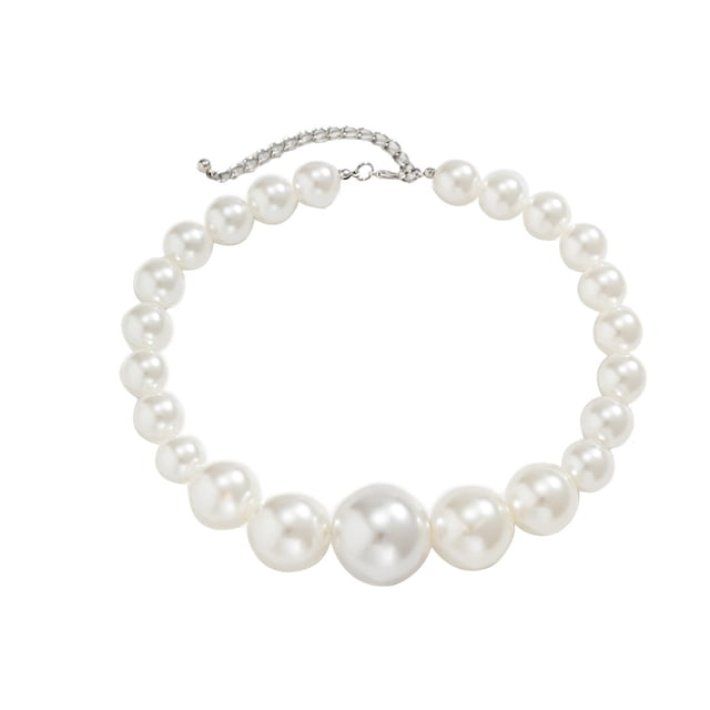 Colliers Ras du Cou Imitation Perle Exagérée pour Femmes, Ornement de Mariage, Bracelet de Perles, Accessoire de Mode