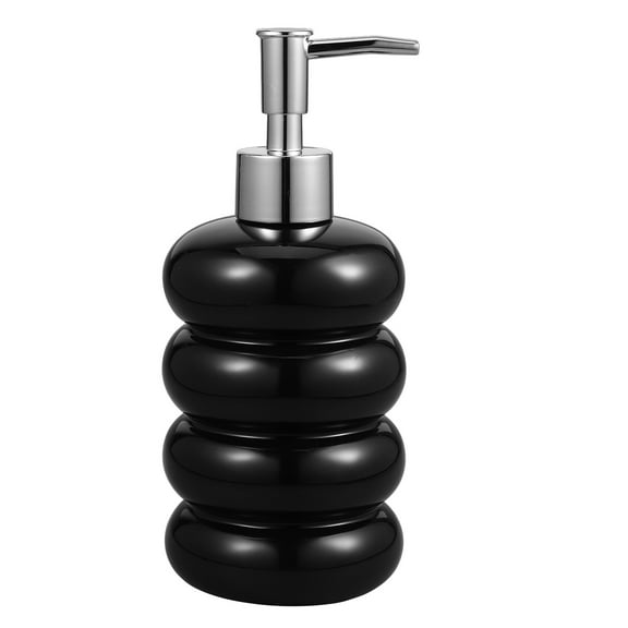 IFANLANDOR Soap Dispenser Ceramic Black 1Pcs 7.5x3.1x3.1in
