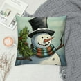 thumbnail image 2 of Nawypu  Blue Christmas Pillow Covers  Farmhouse Xmas Decorations Snowman Wreath Santa Claus Tree Holly Jolly Winter Holiday Decor Throw Cushion Case for Home Couch S23C30, 2 of 5
