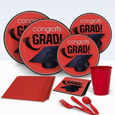 Congrats Graduate Party Pack for 18, Blue
