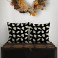 thumbnail image 5 of Halloween Pillow Covers 18x18 Set of 2 Autumn Decorative Seamless Ghosts Throw Pillow Cases Black Cushion Covers Outdoor Patch,Farmhouse,Thanksgiving,Home Décor, 5 of 6