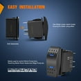 thumbnail image 3 of Momentary Rocker Switch, DPDT 7pin 12v 24v Toggle On Off On Jumper Wires Winch Pump Switchs With 5 Wires, For Cars Trucks Caravans Boats, 3 of 7