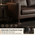 thumbnail image 6 of 2.5x2.5 inch Square Rubber Furniture Caster Cups, NOGIS Anti-Sliding Furniture Pads Bed Stopper Floor Protectors with Grip - Protect Any Flooring (Brown), 6 of 7