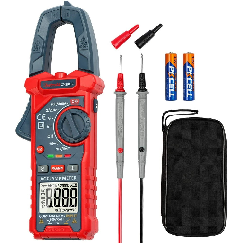 AstroAI Digital Clamp Meter Multimeter 2000 Counts Amp Voltage Tester