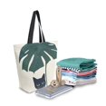 thumbnail image 2 of FORMRS Womens Canvas Tote Bag with Zipper Inner Pocket Shoulder Handbag, Black Cat Plants, 2 of 7