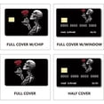 thumbnail image 4 of Black Credit Card Skin Debit Card Skins Sticker Cover No Bubble Slim Small Chip Personalized Bank Card Protecting Decals PVC Waterproof for Transportation Key Card Skeleton Rose 7.3x5.4Inch, 4 of 6