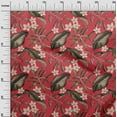thumbnail image 2 of oneOone Georgette Viscose Light Red Fabric Floral & Leaves Tropical Sewing Fabric By The Yard Printed Diy Clothing Sewing Supplies 42 Inch Wide, 2 of 4