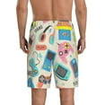 thumbnail image 3 of Gaeub Playing Video Games Printed Men's Short Pajama Pants, Lightweight Lounge & Sleep Bottoms Keep You Cool - 3X-Large, 3 of 9