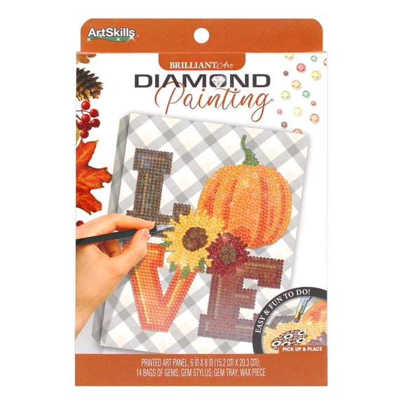 ArtSkills Brilliant Art Diamond Painting Craft Kit, LOVE