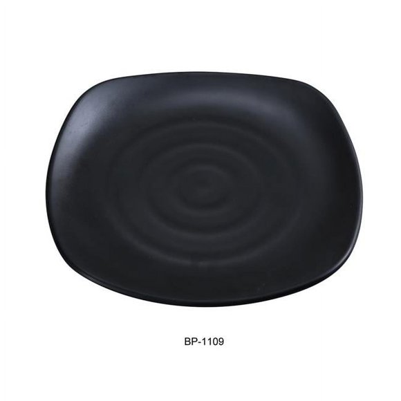 Yanco BP-1109 Black Pearl-1 Square Plate, Black, 9 in. - Pack of 24