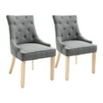 thumbnail image 2 of HomCom Dining Chair, Set of 2, Light Gray, 2 of 9