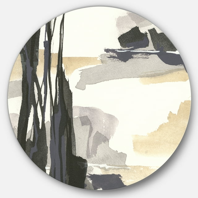 Designart 'Glam Dancing shape II' Art Mural Cercle en Métal - Disque de 36