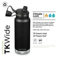 thumbnail image 2 of Klean Kanteen 32 fl oz Stainless Steel Insulated Water Bottle Chug Cap Black, 1, 2 of 7