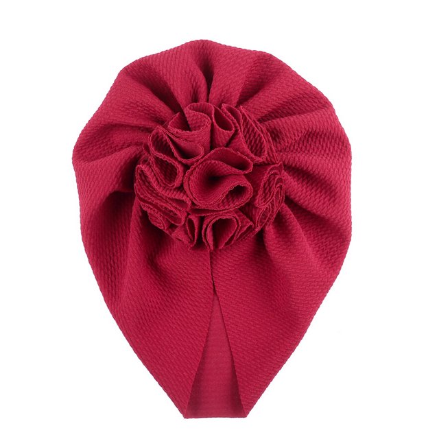 Wangsaura Infant Flower Hedging Cap Wild Baby Sun Flower Pleated Turban Hat