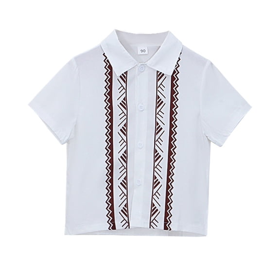Coerni Toddler Boys Kids Button Down Shirt Short Sleeve Lapel Neck Shirts Summer Casual Top Baby Gentleman Comfy Tee Clothes
