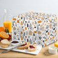 thumbnail image 4 of Xixirimido Abstract Boho Art Geometric Pattern Toaster Cover Coated Sliver Polyester Cover Toaster Appliance Cover For Kitchen Appliance with Drawstring Kitchen Accessories, for 2 Slice, 4 of 7