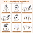 thumbnail image 3 of OLAKIDS Baby High Chair, 9 in 1 Convertible Highchair for Babies and Toddlers, Building Block Table Dining Booster Seat Activity Desk Kids Stool with Adjustable Removable Tray, 3 of 9