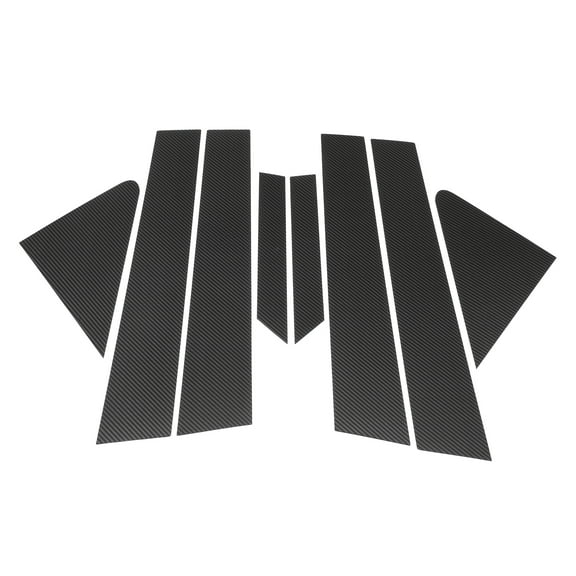 Unique Bargains Door Pillar Window Trim Anti Scratch Sticker Pillar Posts Cover for Hyundai Accent Sedan 2011-2017 Carbon Fiber Black Front Rear Left Right 8 Pcs