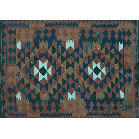 Ahgly Company Indoor Rectangle Oriental Light Blue Traditional Area Rugs, 2' x 3'