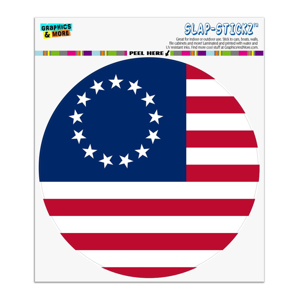 Wholesale Lot of 6 Betsy Ross Decal Bumper Sticker 