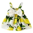thumbnail image 1 of Forzero Summer print big bow sling dress cherry style, girls cute fruit pattern princess dress, bow sleeveless casual summer suit, 1 of 6