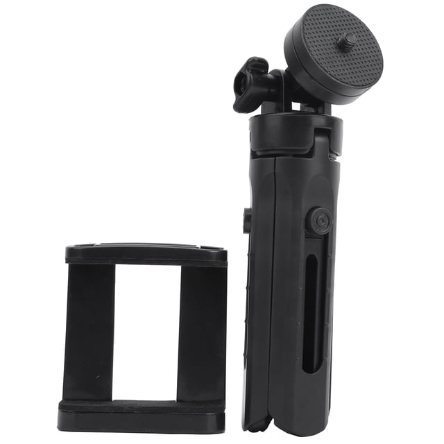 Mini trípode de escritorio portátil de plástico para selfies, ángulo ajustable para teléfono móvil