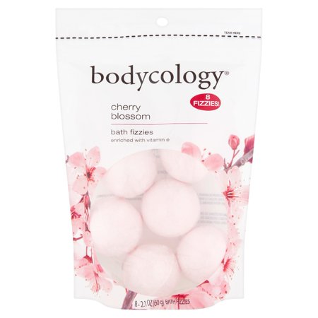 Bodycology Bath Fizzies with Vitamin E, Cherry Blossom, 8 Ct, 2.1 Oz