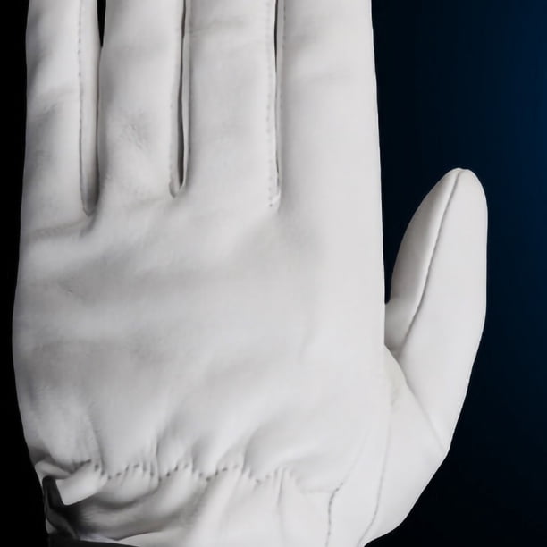 Guantes de trabajo de cuero Protección laboral Resistente al desgaste Jardín Trabajo diario Herramienta de protección XXL Gris Blanco