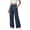 #06 Navy 【Mix & Match: Stock Up on Your Favorite Colors】, variant on Women's High Waist Corduroy Wide Leg Pants, Elastic Fabric Flowy Pocket Polyester Trousers, Warm Soft Casual Bottoms for Shopping Commute Early Winter | TruHer,White XL