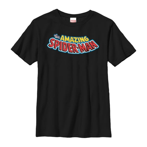 Boy's Marvel Amazing Spider-Man Logo  Graphic Tee Black X Small