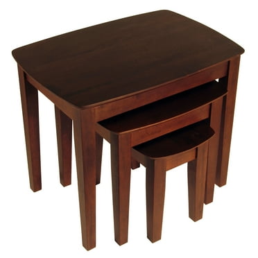 Winsome Wood Bradley 3-Pc Nesting Table Set, Walnut Finish