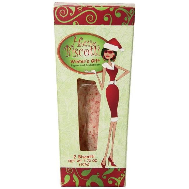 Hottie Biscotti WGMUG Winters Gift Mug & 2 Pack Biscotti, Peppermint & White Chocolate by Hottie Biscotti