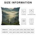 thumbnail image 5 of GOSMITH Misty Forest Throw Pillow Cover Mountain Foggy Pine Tree Coniferous Trees Cool Sun Green Decorative Pattern Kid Indoor Sofa Porch Living Room Big Pillow case, 5 of 5