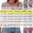 thumbnail image 3 of Shirts For Women Trendy Sevevn Womens Fashion Casual Printed 3/4 Sleeve Smocked Cuffs Blouse Top, 3 of 5
