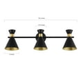 thumbnail image 7 of Elroy 30.5" 3-Light Iron Retro Contemporary LED Track Light , Black/Gold, 7 of 7