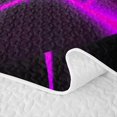thumbnail image 5 of Erosebridal Neon Purple Game Controller Twin Quilt Set for Boys Men, Honeycomb Hexagon Twin Coverlet Set, 2pcs, 5 of 7