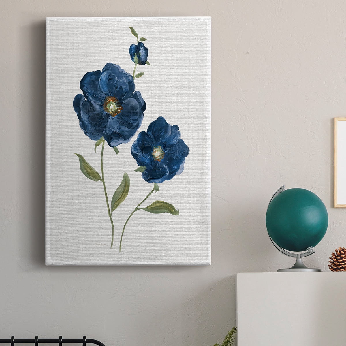 Blue Poppies Premium Gallery Wrapped Canvas - Ready to Hang
