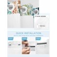 thumbnail image 5 of No Hook Cloth Fabric Shower Curtain with Snap in Liner, Coastal Coral Waterproof Shower Curtains Set with See Through Top Window, Summer Beach Ocean Shell Starfish Bath Curtains Shower 60"x72", 5 of 6