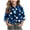 Blue a2, variant on UQJfacai Girls Long Sleeve Button Down Shirts Star Graphic Fall Cute Tops Kids Lappel Collar Casual Blouses with Pocket 3-16 Years