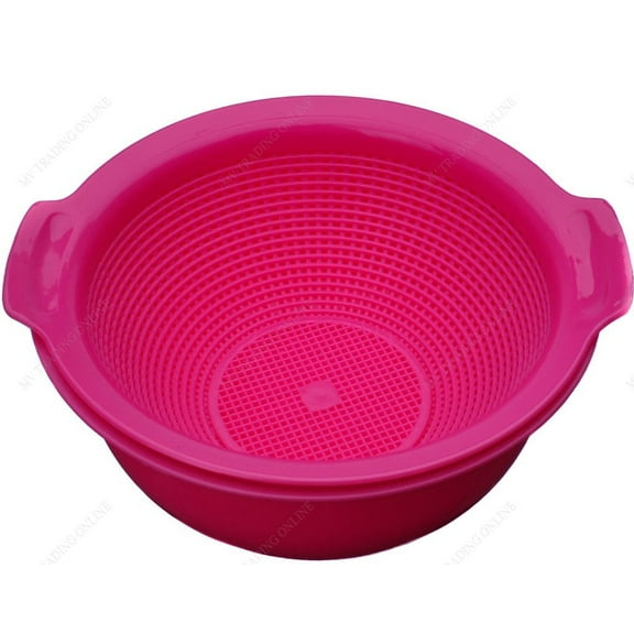 M.V. Trading K810PK 2-in-1 Washing Vegetables Basin with Stainer Basket, 12½-Inches, 6-Quarts