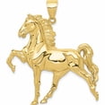 thumbnail image 1 of 10K Yellow Gold Solid Polished Open-Backed Horse Pendant (41 X 40.5) Made In Peru -Jewelry By Sweet Pea, 1 of 5