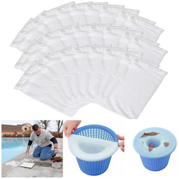Cheers.US 10 Pcs Pool Skimmer Socks - Filters Baskets, Skimmers Cleans Debris and Leaves, Excellent Savers for Pool Filters, Baskets, and Skimmers - The Ideal Sock/Net/Saver -8.66inx5.12inx0.39in