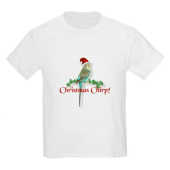 CafePress - Christmas Budgie Kids Light T Shirt - Light T-Shirt Kids XS-XL