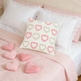 thumbnail image 5 of Leodye 1PCS Cream-style Velvet Pillow 3D Heart Embroidery Stylish Home Living Room Valentine’s Day Sofa Decor Cushion -17.72x17.72in, 5 of 6